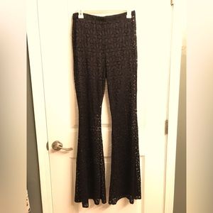 Flower Lace Bell Bottoms Pants